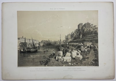 ANTIQUE ENGRAVING OF ROME SCENES