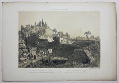 ANTIQUE ENGRAVING OF ROME SCENES