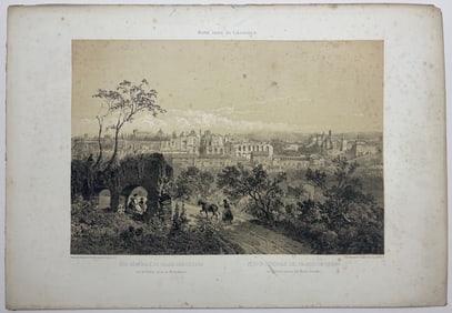 ANTIQUE ENGRAVING OF ROME SCENES