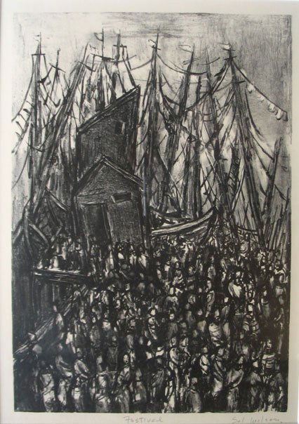 Provincetown Artist Blessing Festival: Artist: Sol Wilson Biography: (1896 - 1974) Studied at Cooper's Union, NAD, BAID, also with George Bellows, Robert Henri, G. Olinsky and G. Maynard. Exhibits include PAFA, NAD, AIC, MMA, Pepsi-Co