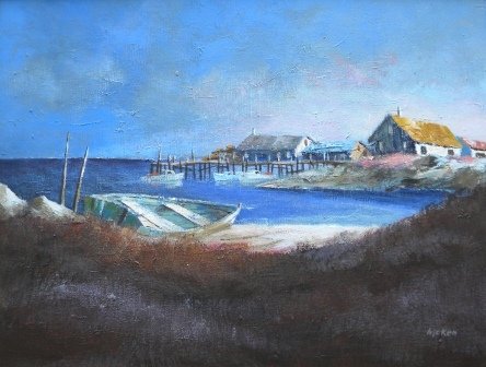 oil, Philip Hicken, Harbor, Heather Cove