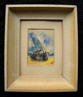watercolor, Provincetown, Fishing Boat, B. Hatch - 2