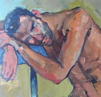 oil, Provincetown, Chuck Rigg, Male Nude Portrait - 5