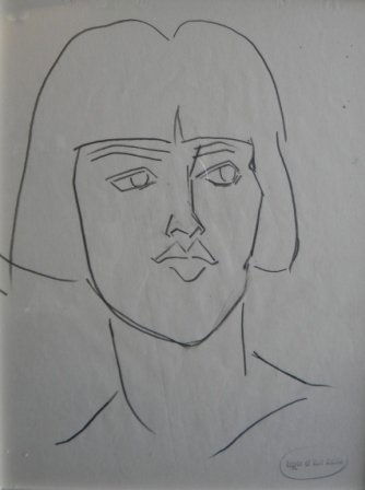 graphite, Provincetown, Karl Knaths, Head: Artist: Karl Otto Knaths, N.A. Title: Untitled Head Medium: graphite on paper Art Size (H x W): 10.5 x 8 Signed: estate stamped lower right Notes: Frame Size (H x W): 12.25 x 10 Frame Style: white/mat