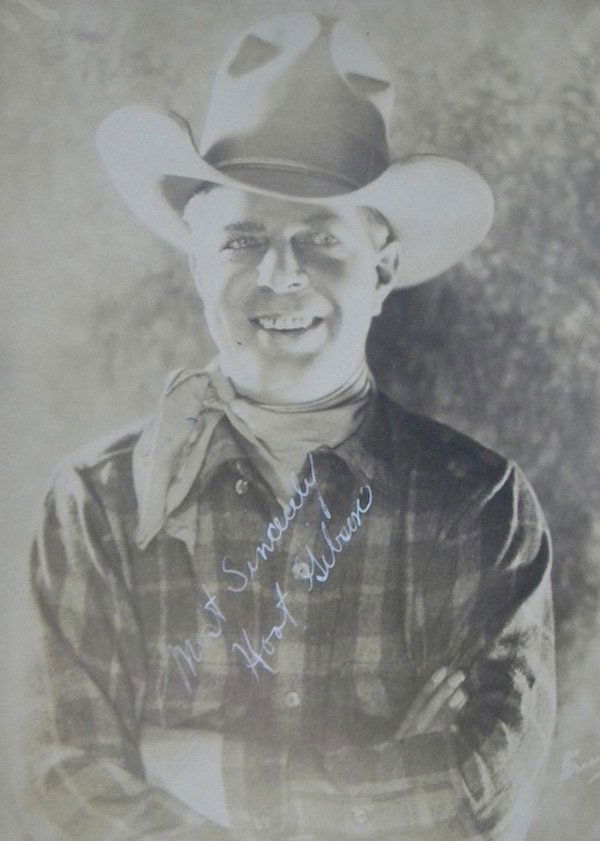 Hoot Gibson, signed photo, 5x7, 20’s,: Hoot Gibson, signed photo, 5x7, 1920’s, Facts: Hoot Gibson (1892–1962) American rodeo champion. cowboy film actor, director and producer. His first movie was "Pride of the Range" in 1910, followed