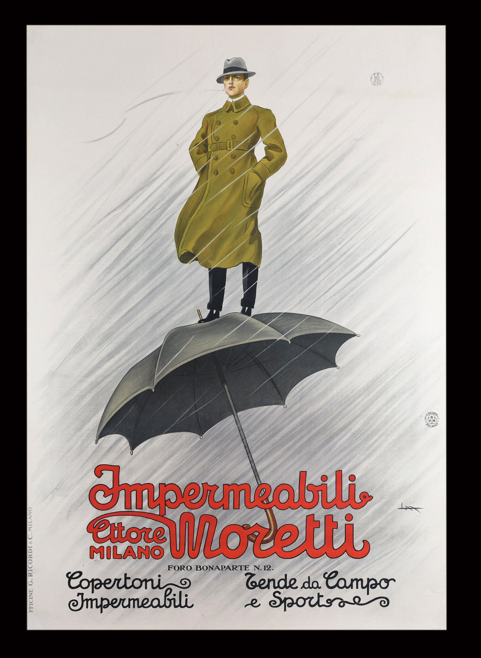 IMPERMEABILI MORETTI - VINTAGE POSTER by Lax (1 of 1)
