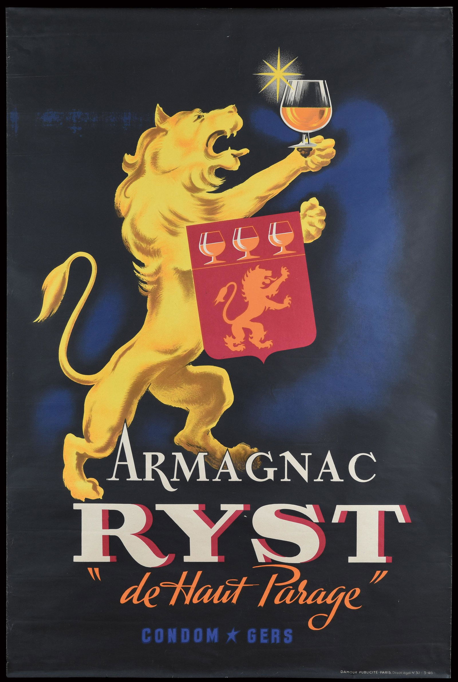 ARMAGNAC RYST - VINTAGE POSTER (1 of 1)