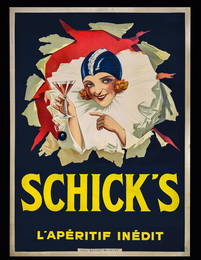 SCHICK'S - VINTAGE POSTER