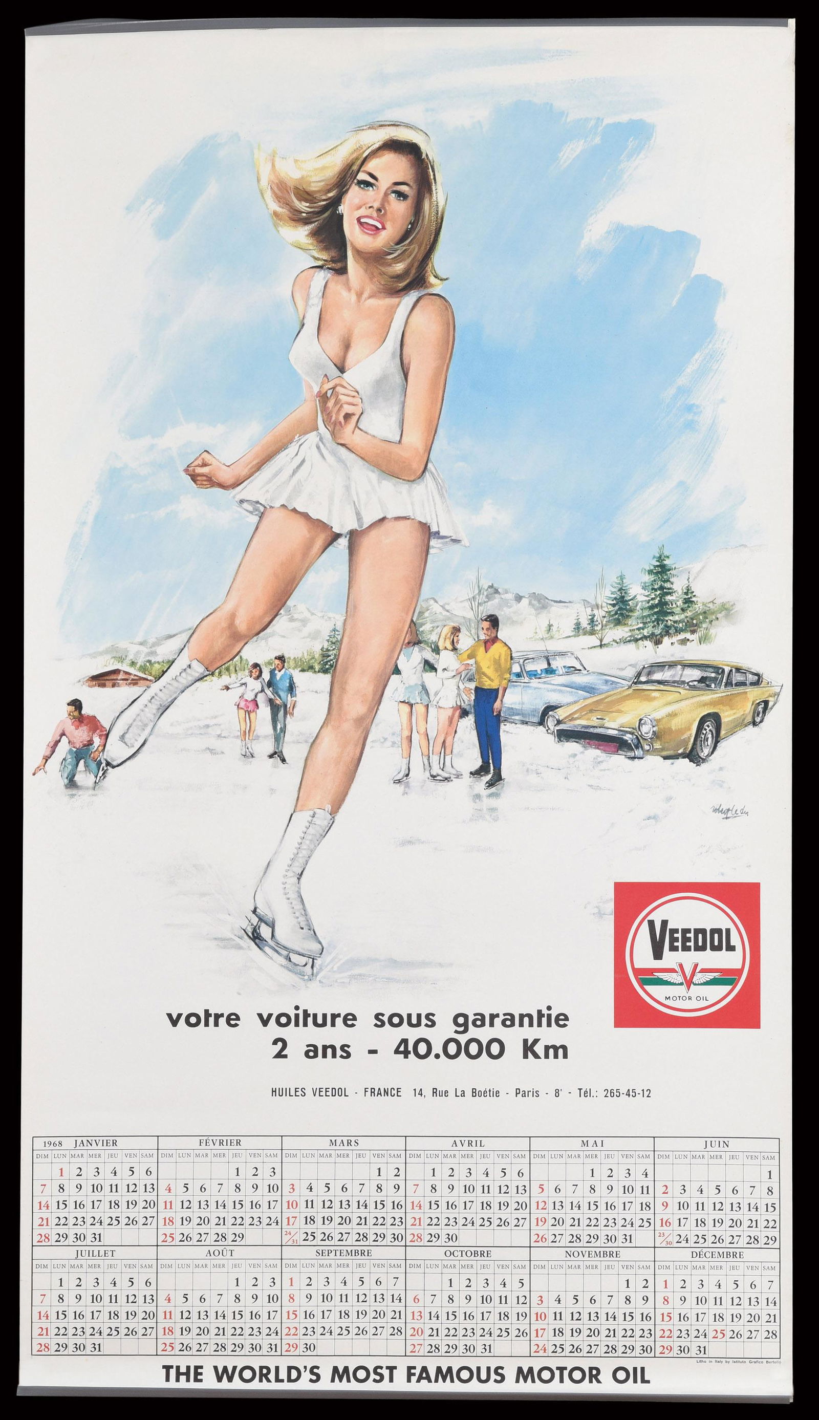 VEEDOL MOTOR OIL - VINTAGE POSTER by Robert Ledu (1 of 1)