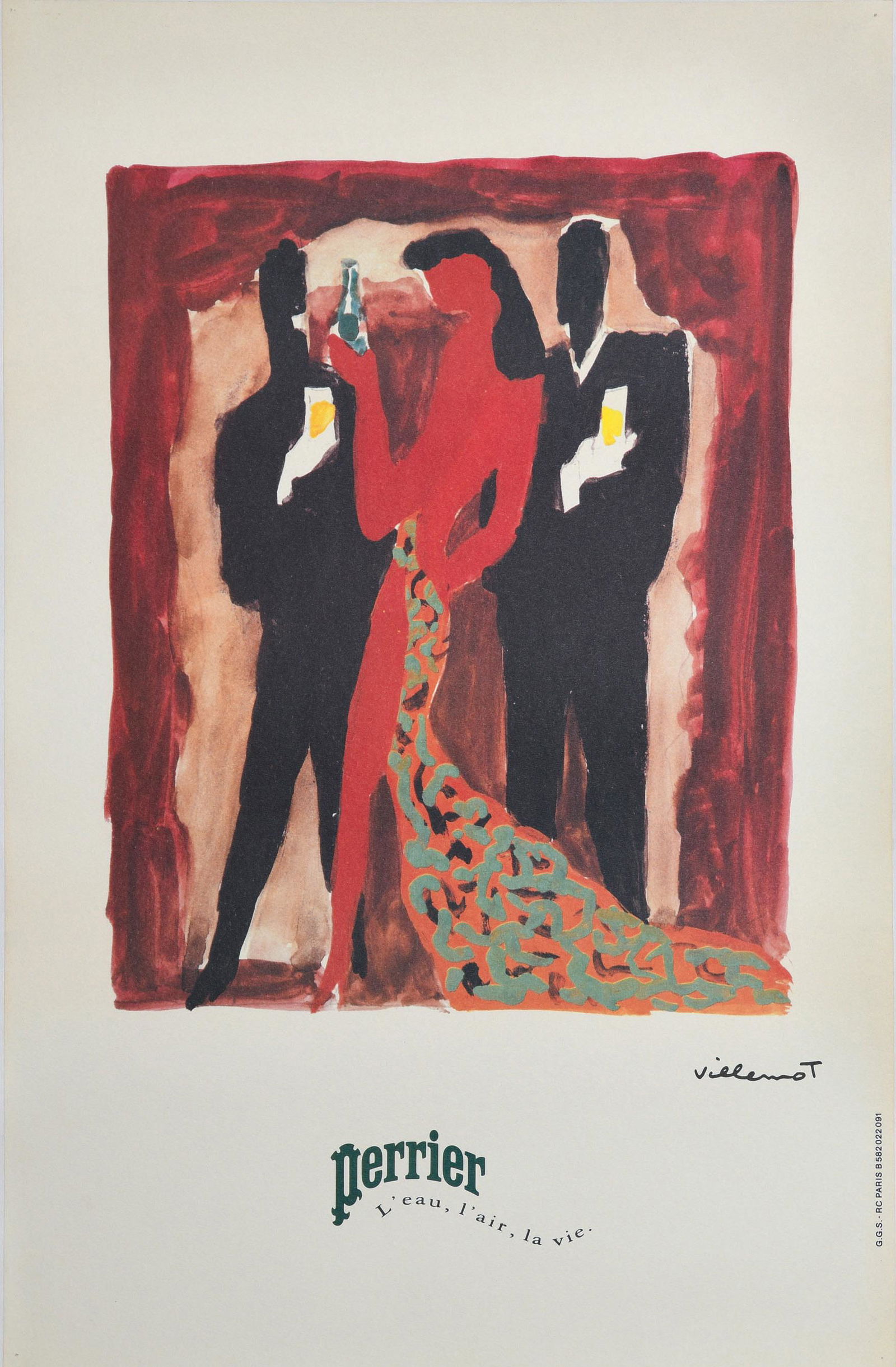 PERRIER - VINTAGE POSTER by Bernard Villemot (1 of 1)