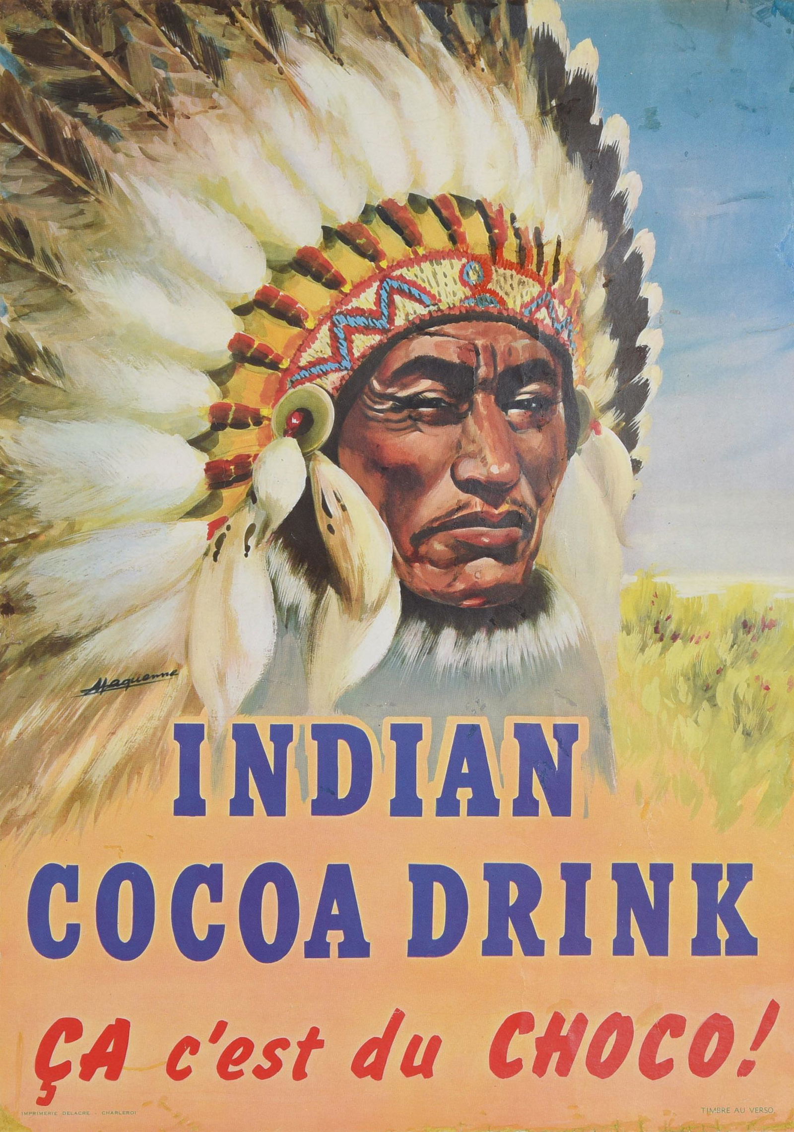 INDIAN COCOA DRINK - VINTAGE POSTER by Maquenne (1 of 1)