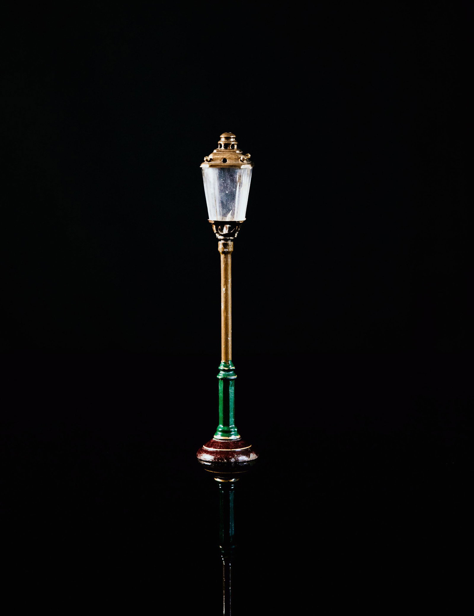 MÃ¤rklin KaiserÃ¶l Laterne: tin, gauge 1, hand-painted, colour green, with glass head, Made in Germany, around 1905, 20 cm , very good condition, glass head to unscrew, not markedBlech, Spur 1, handlackiert, Farbe grÃ¼n, mit G