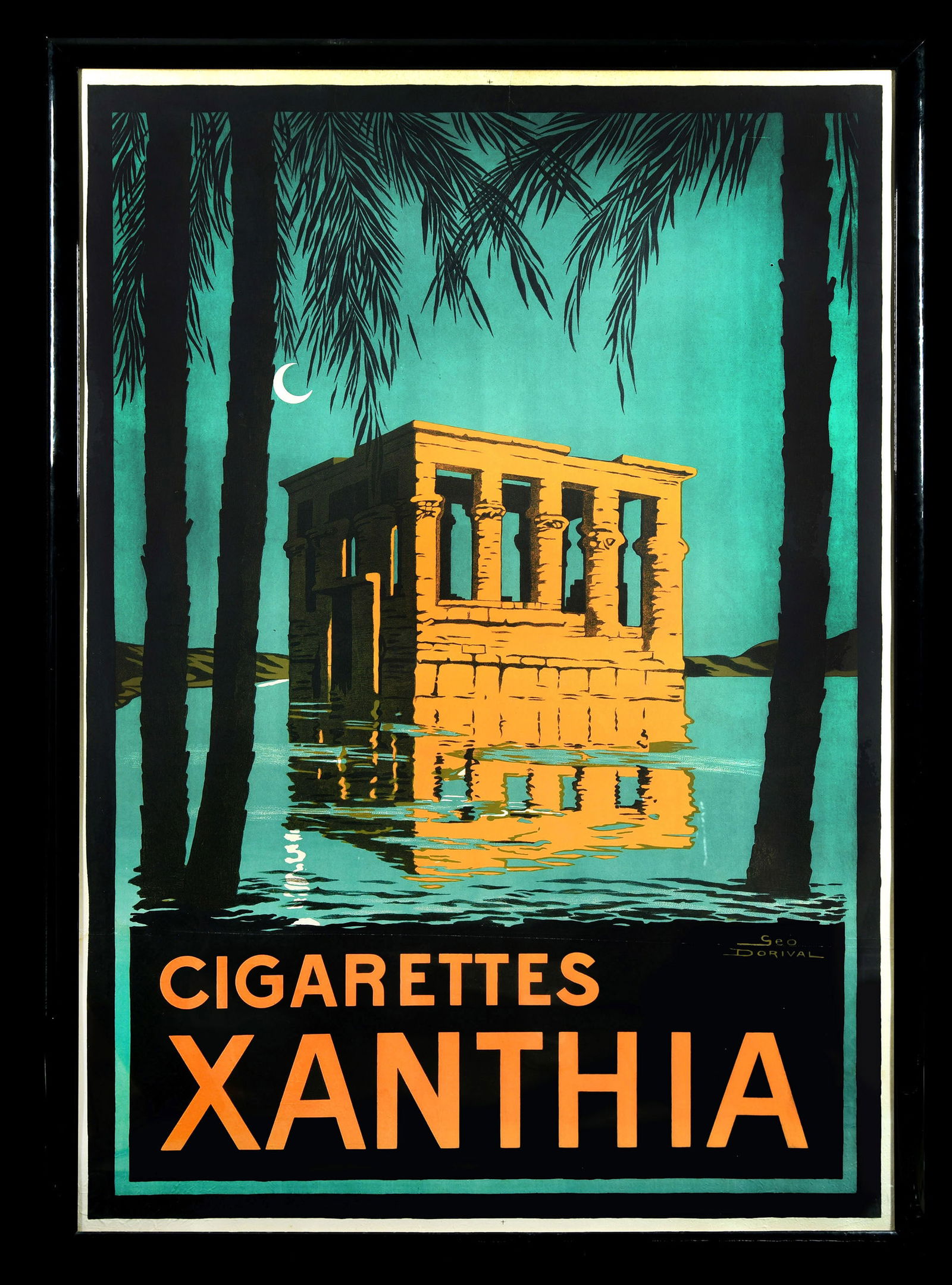CIGARETTES XANTHIA I VINTAGE POSTER by Dorival, Geo (1 of 1)