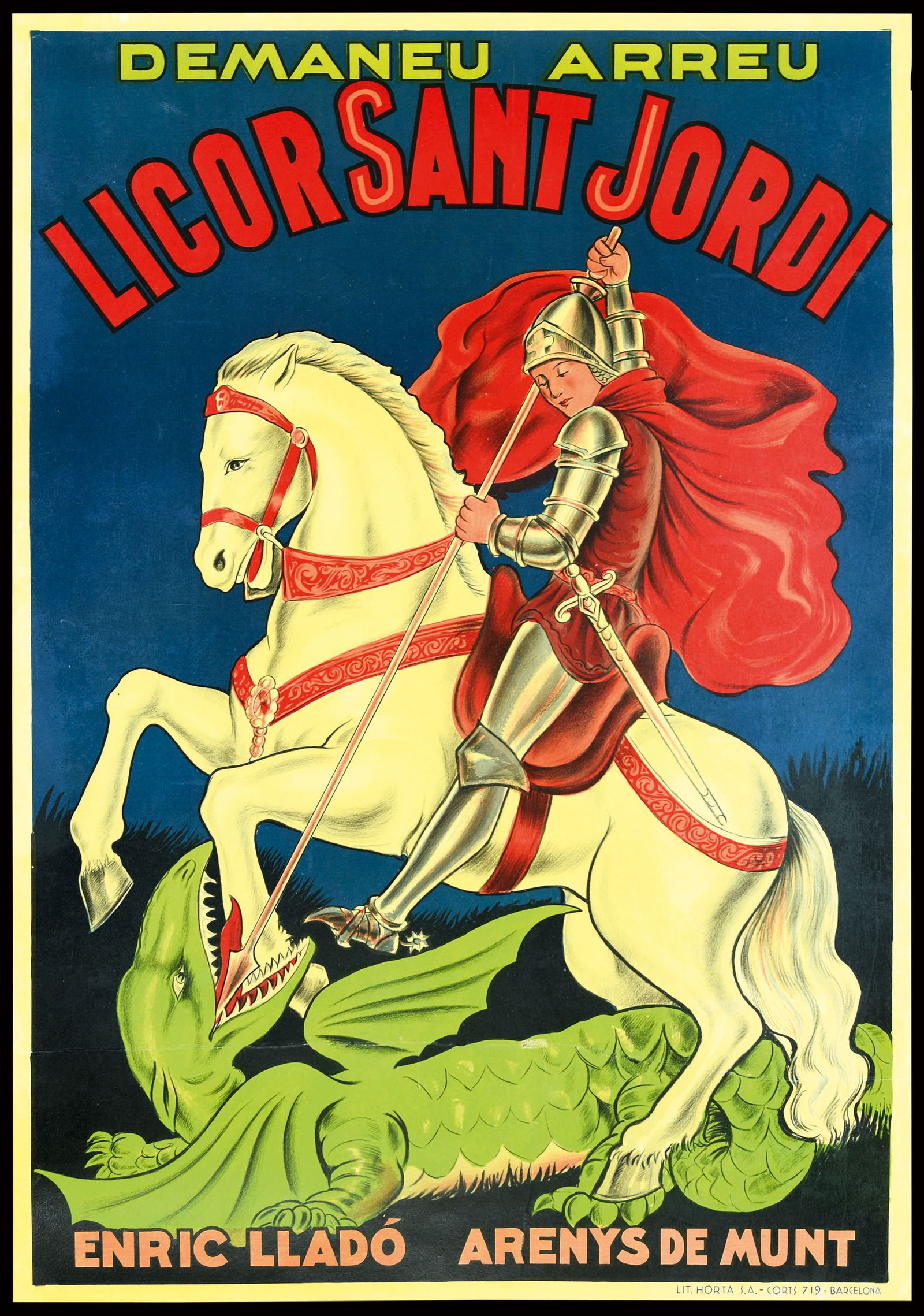 LICOR SANT JORDI I VINTAGE POSTER by Anonymous (1 of 1)