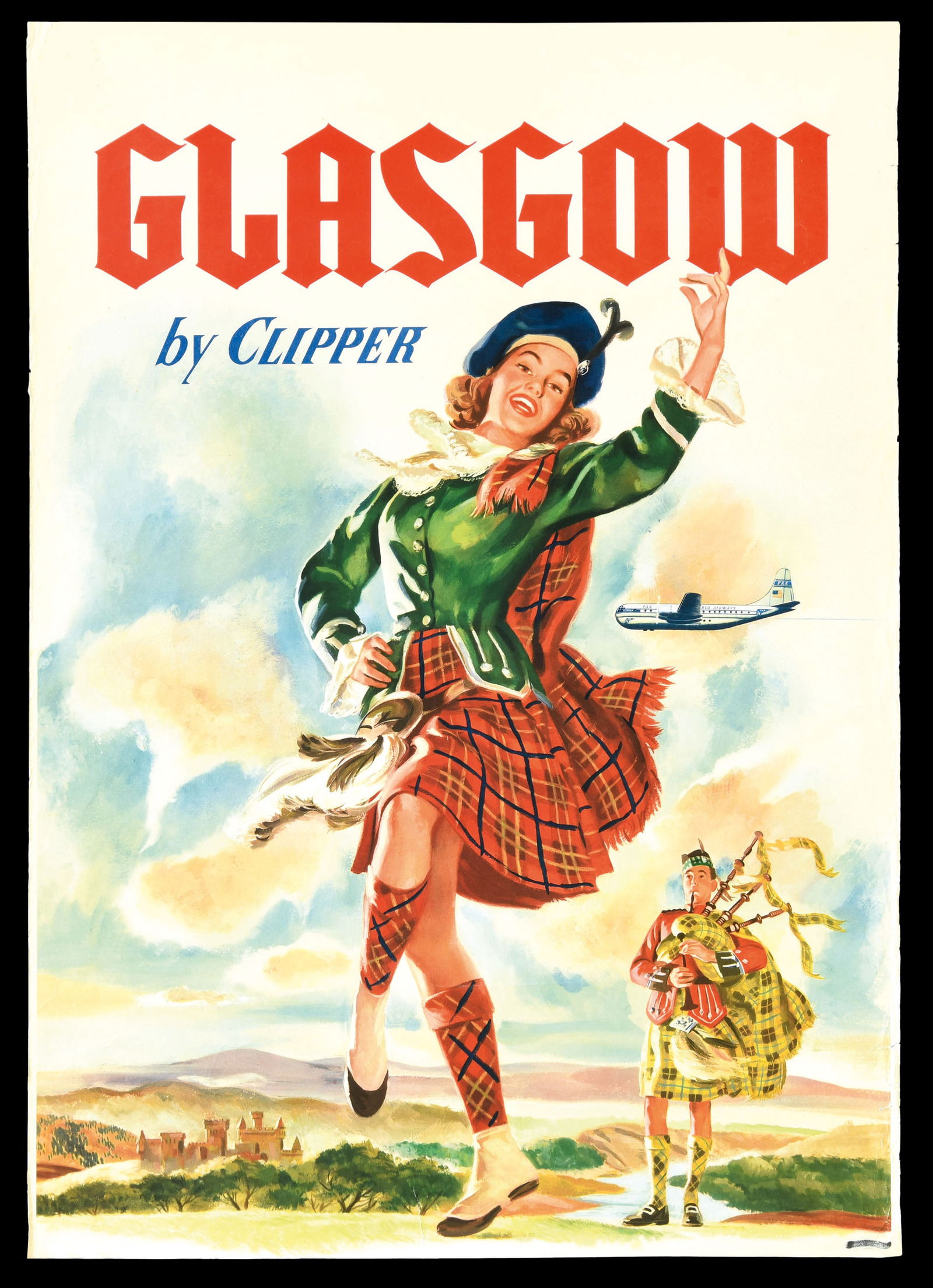 GLASGOW BY CLIPPER  I VINTAGE POSTER by Anonymous (1 of 1)