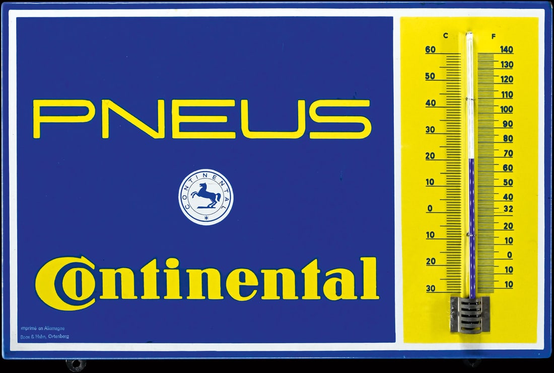 PNEUS CONTINENTAL | 17" PORCELAIN SIGN | SUPERB CONDITION (1 of 8)
