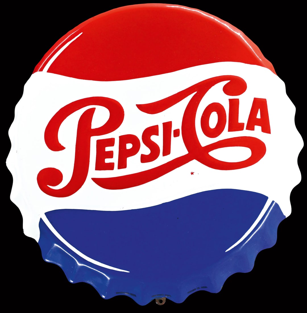 PEPSI-COLA | 19" PORCELAIN SIGN | SUPERB CONDITION (1 of 7)