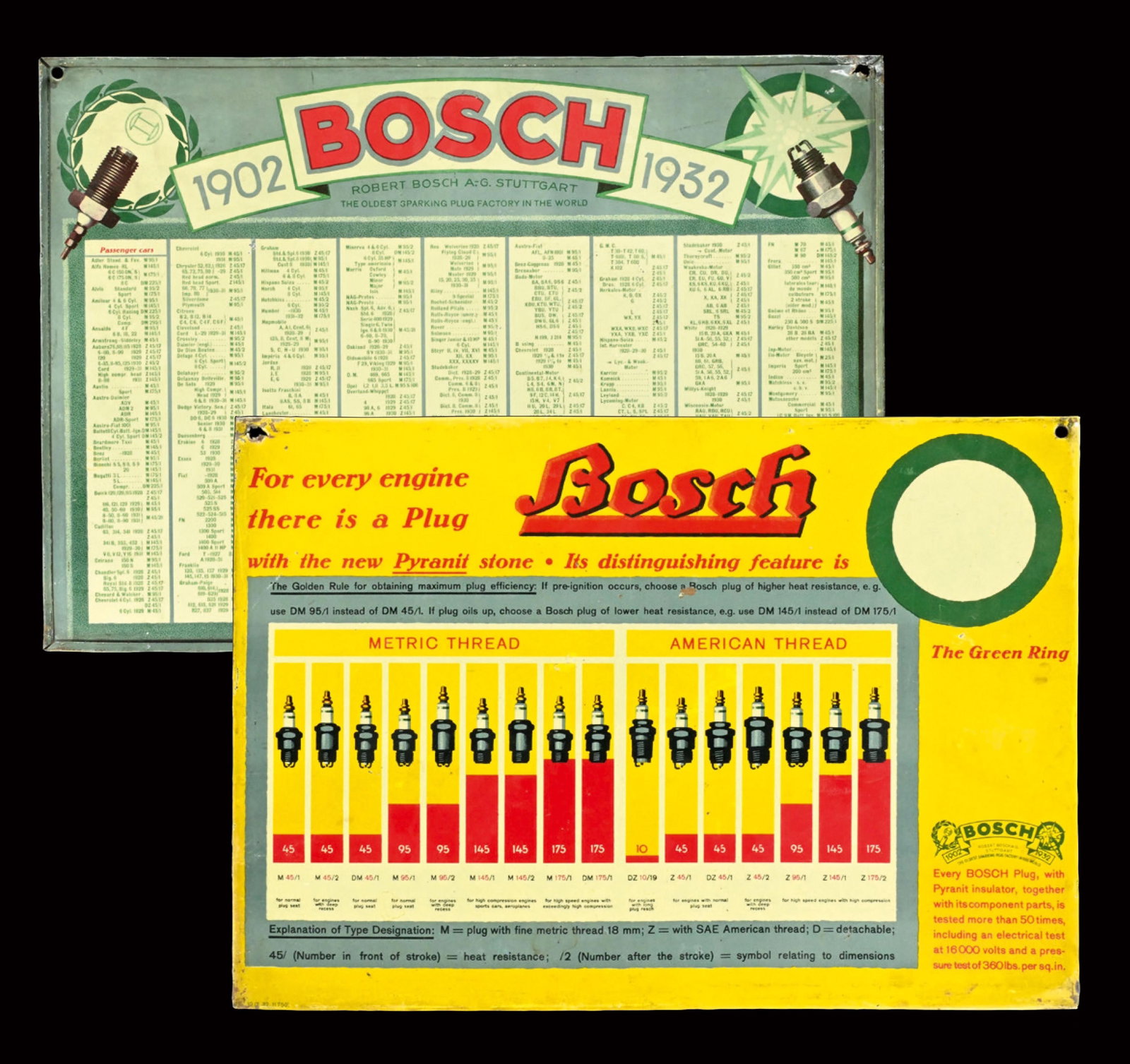 BOSCH SPARK PLUGS | 18" TIN SIGN (1 of 9)