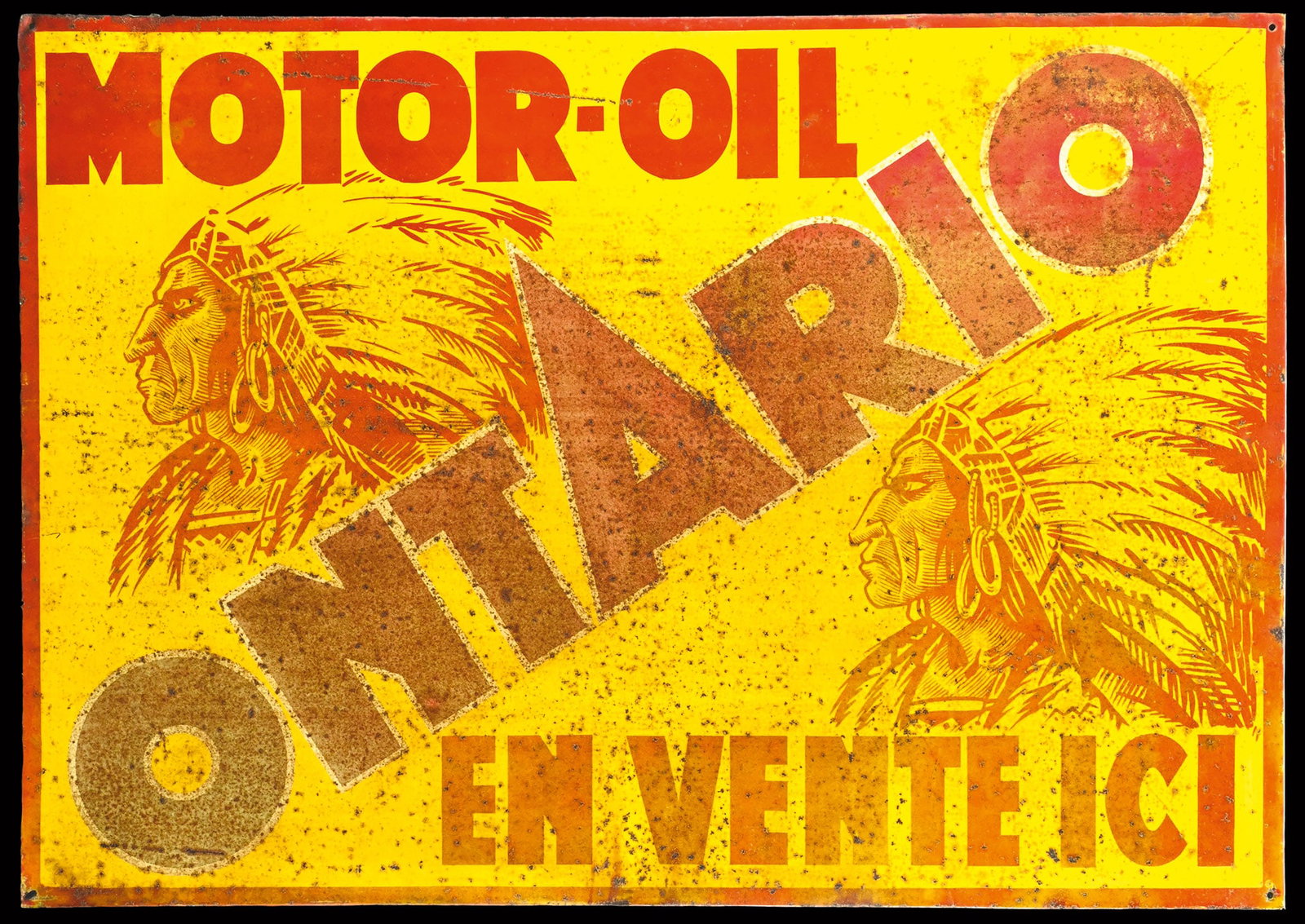 ONTARIO MOTOR OIL | 27" TIN SIGN (1 of 7)