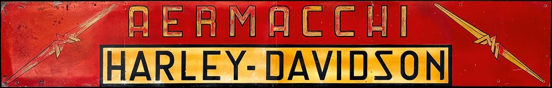 AERMACCHI HARLEY-DAVIDSON | UNIQUE 98" DEALERSHIP SIGN (1 of 1)