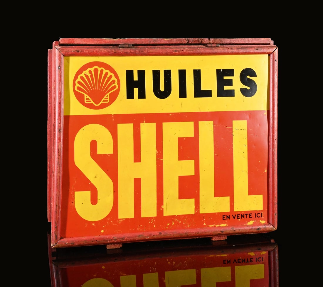 HUILES SHELL | 20.5" WOODEN OIL CRATE (1 of 1)