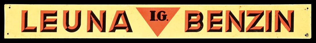 LEUNA BENZIN | 14" TIN SIGN (1 of 6)