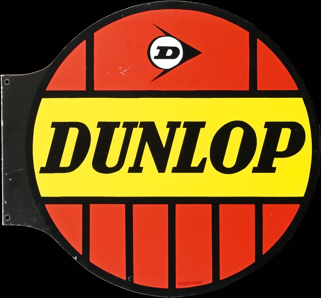 DUNLOP | 21" PORCELAIN SIGN | DOUBLE SIDED FLANGE | SUPERB CONDITION (1 of 11)