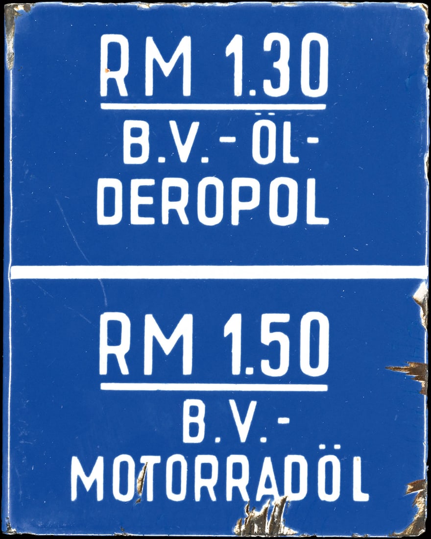 BV-MOTORRADOEL - DEROPOL | 5" PORCELAIN SIGN (1 of 4)