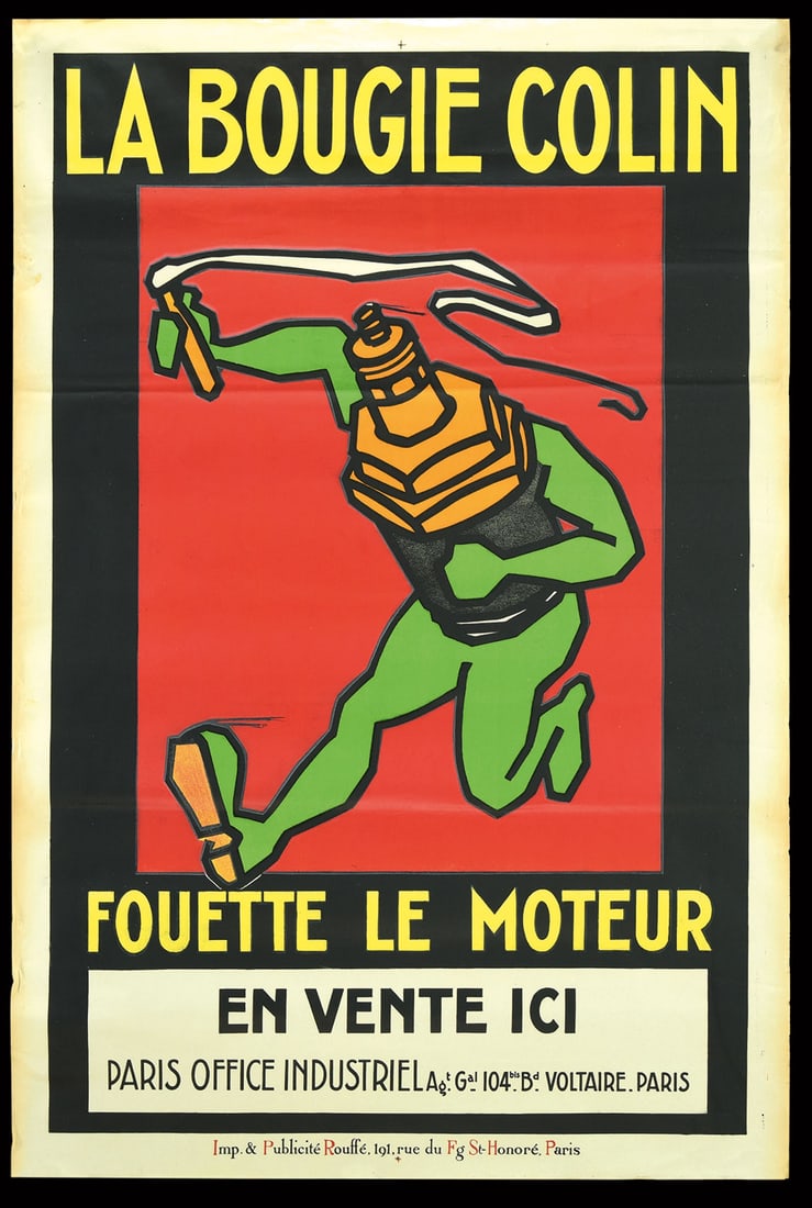 LA BOUGIE COLIN | 47" POSTER: POSTER, lithographed, F around 1930, 80 x 119,5 cm, Druck: Imp. & Publicite Rouffe, Paris, print: Imp. & Publicite Rouffe, Paris | We do only sell old original pieces - no reproductions or fakes. We p