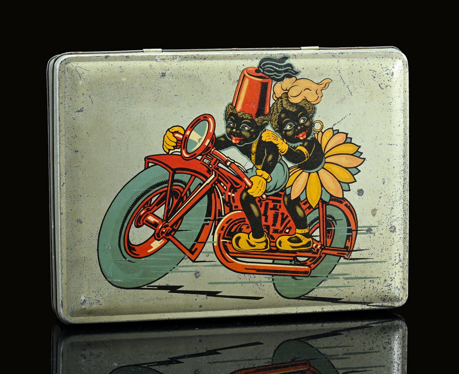 BISCOTTI SAIWA - MOTORCYCLE | 10" TIN BOX (1 of 2)