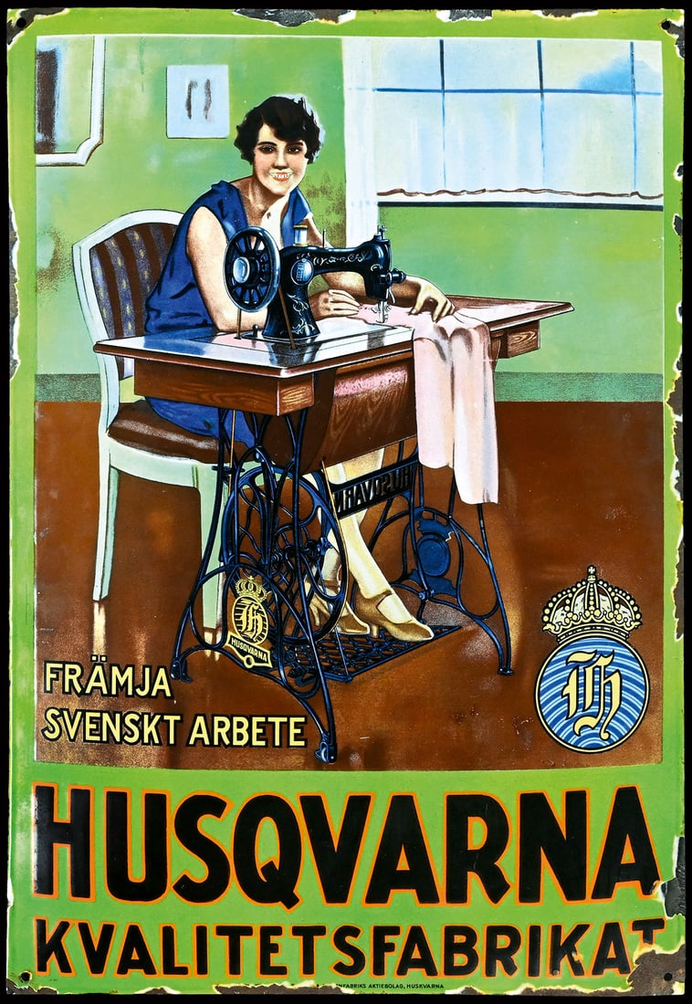 HUSQVARNA | PORCELAIN SIGN | (2) (1 of 1)