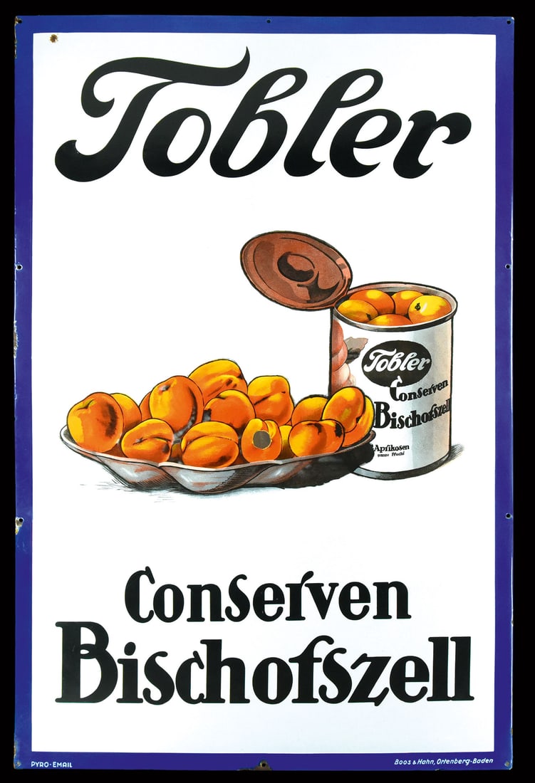 TOBLER CONSERVEN BISCHOFSZELL | BIG SIZE PORCELAIN SIGN IN SUPERB CONDITION | (1) (1 of 1)