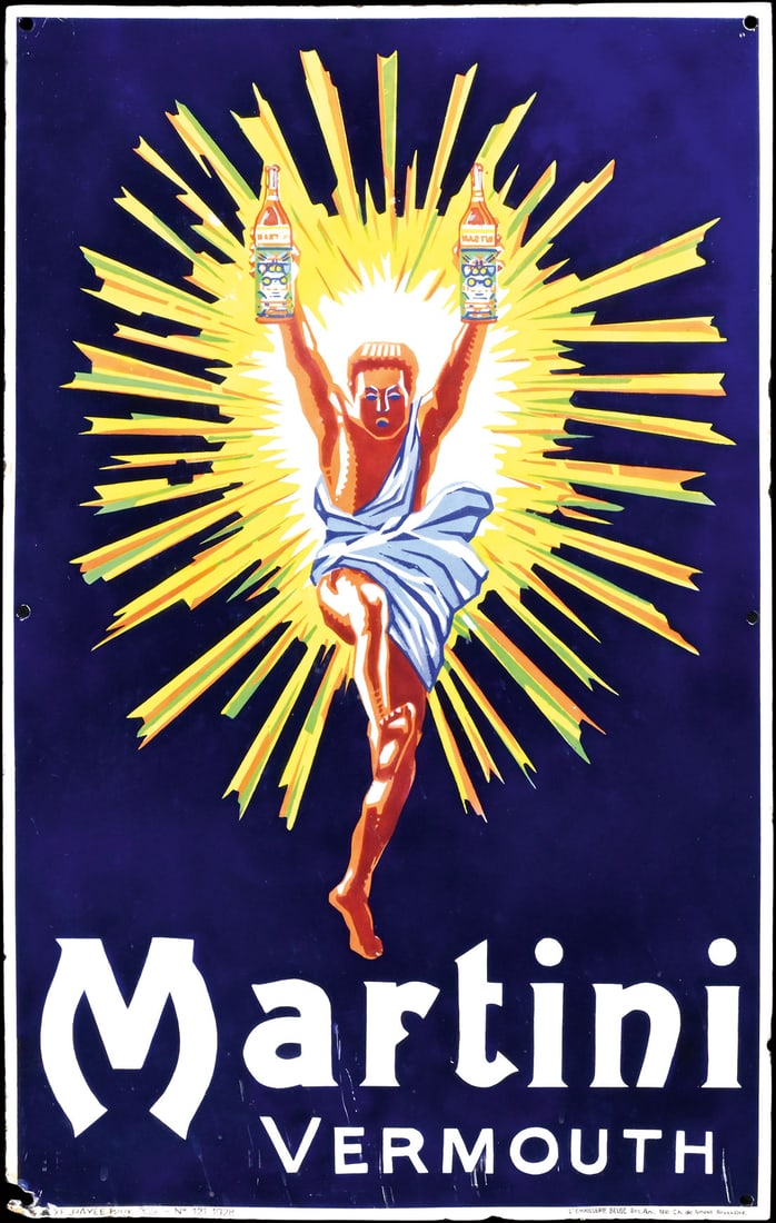 MARTINI VERMOUTH | PORCELAIN SIGN BY L. CAPPIELLO | (R) (1 of 8)