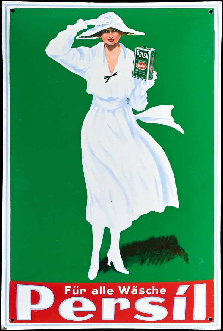 PERSIL - WEISSE DAME | ICONIC PORCELAIN SIGN BY KURT HEILIGENSTAEDT | (1) (1 of 10)