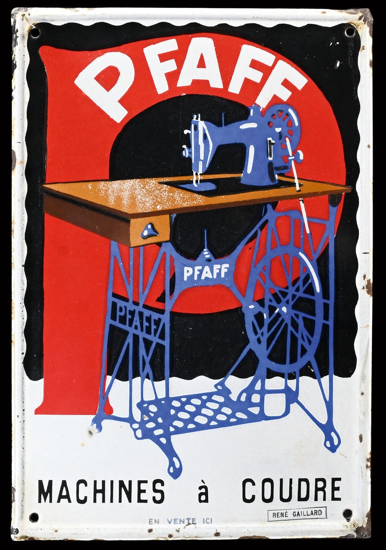PFAFF - MACHINES A COUDRE | PORCELAIN SIGN | (2) (1 of 7)