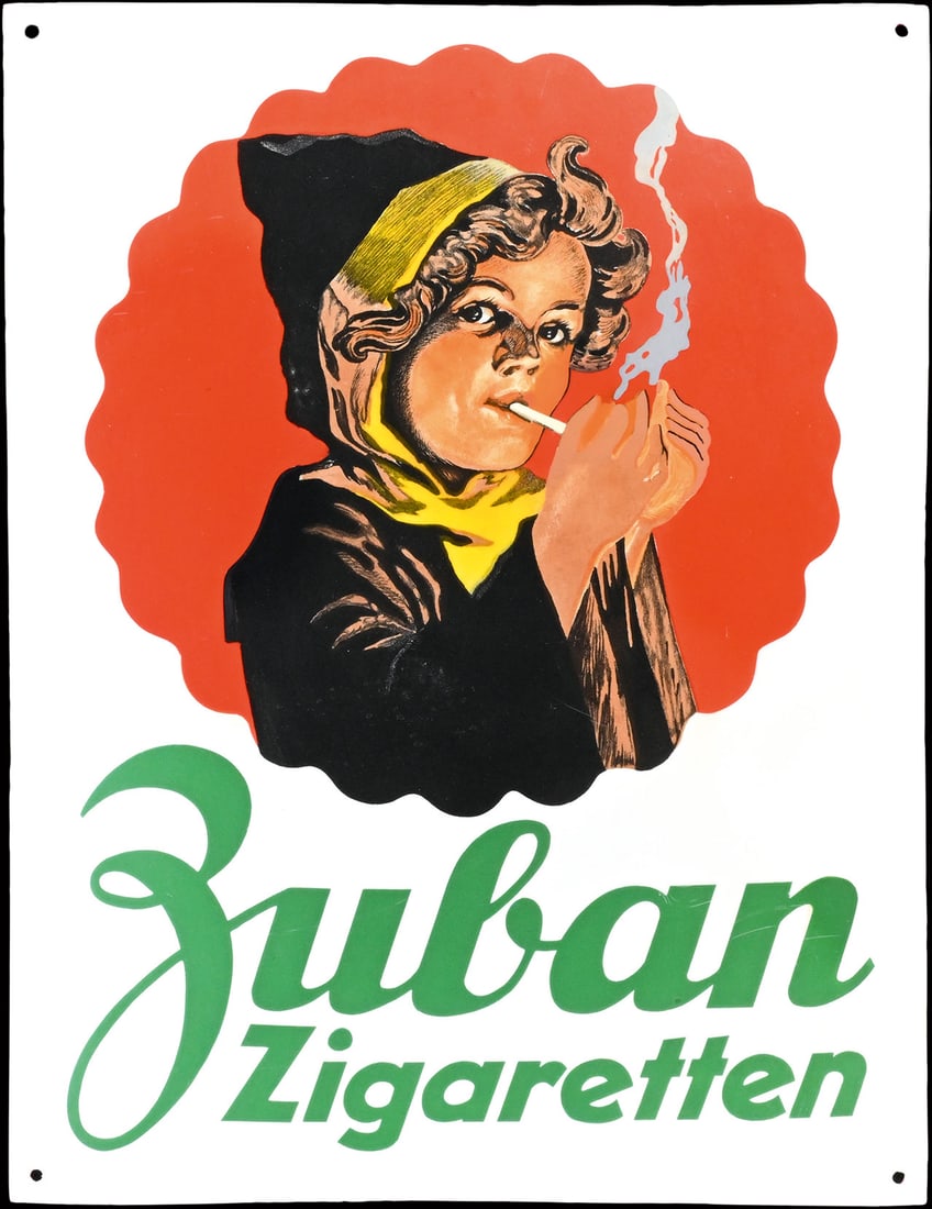 ZUBAN ZIGARETTEN | PORCELAIN SIGN | (R) (1 of 8)