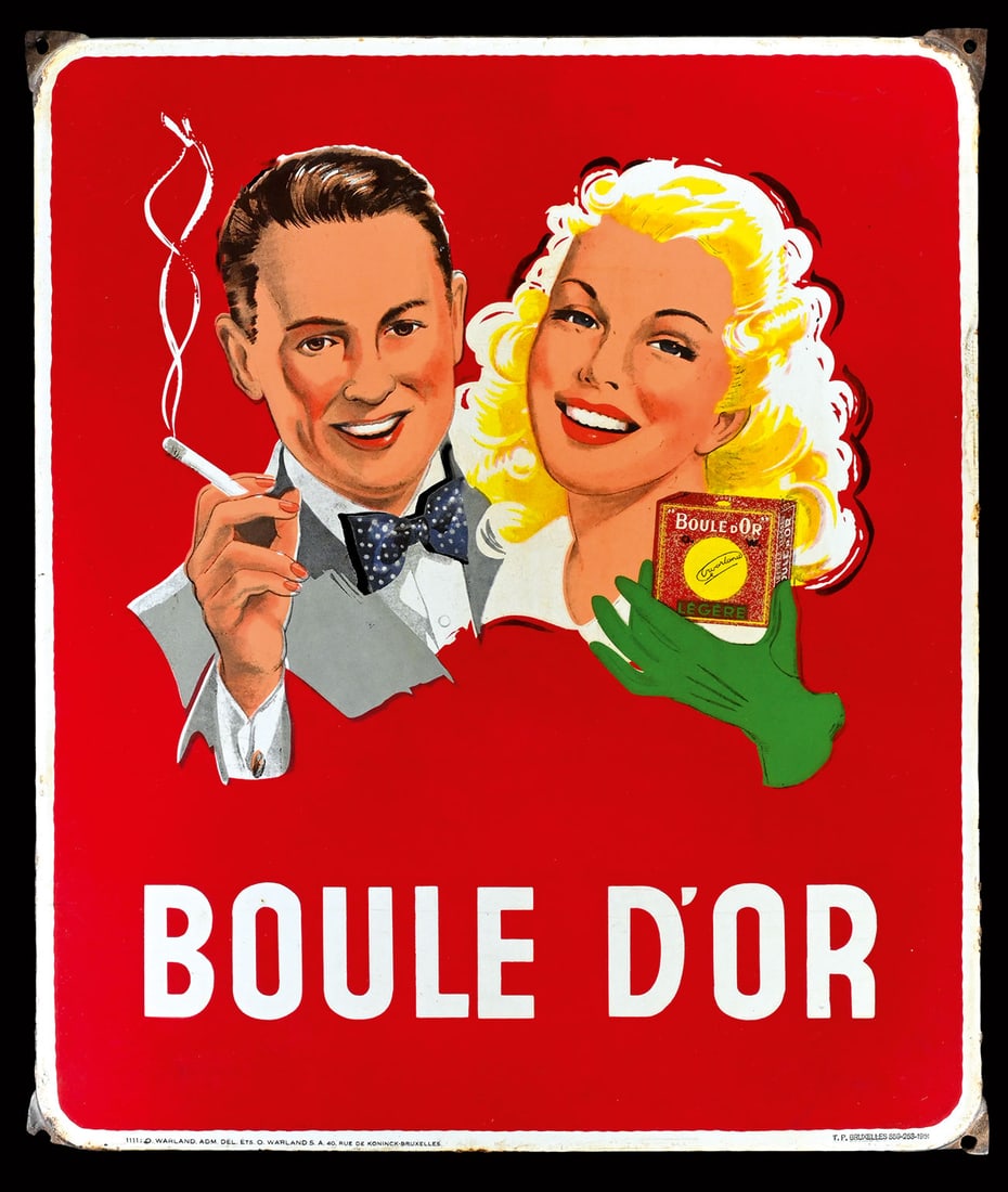 BOULE D'OR | PORCELAIN SIGN, VERSION 1951 | (2) (1 of 9)