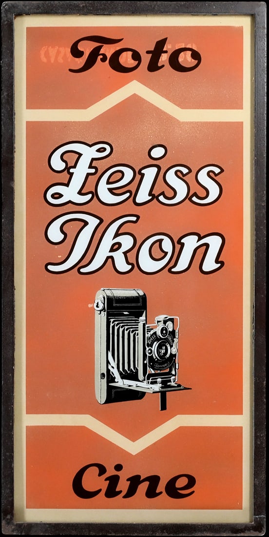ZEISS IKON | GLASS ADVERTISING SIGN | (2) (1 of 7)
