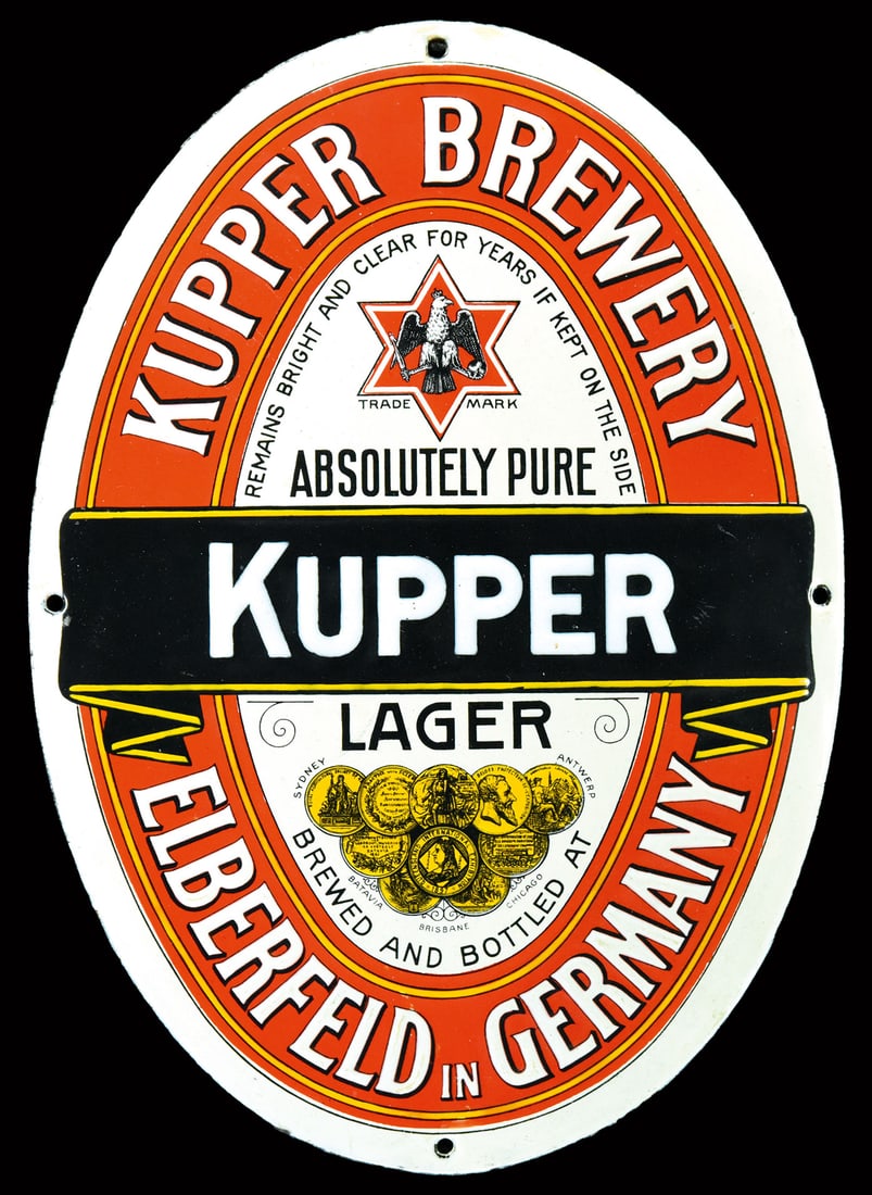 KUPPER BREWERY | SUPER RARE PORCELAIN SIGN | (1+) (1 of 1)