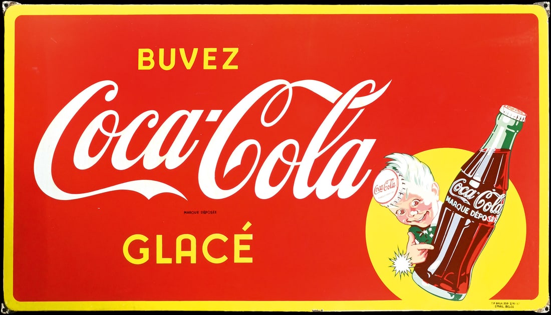 BUVEZ COCA-COLA | PORCELAIN SIGN | (1) (1 of 8)