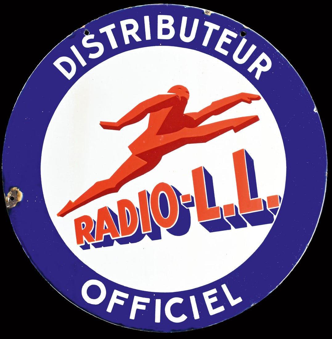 RADIO-L.L | PORCELAIN SIGN AFTER C. FAVRE | (2+) (1 of 9)