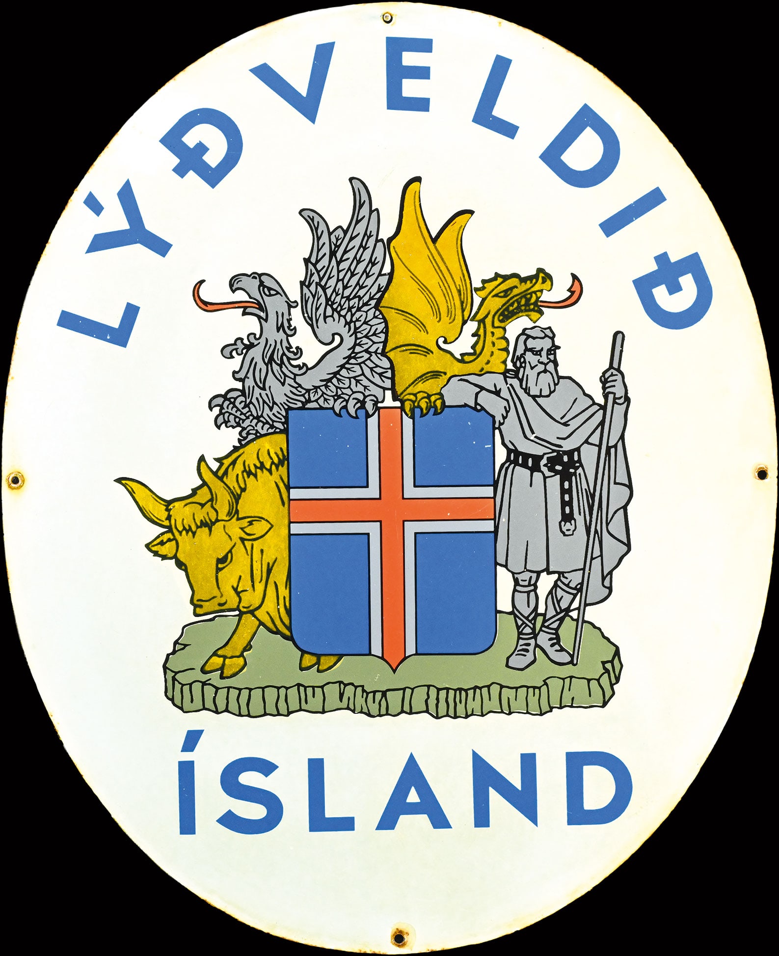 REPUBLIC ISLAND | PORCELAIN SIGN | (1-2) (1 of 1)