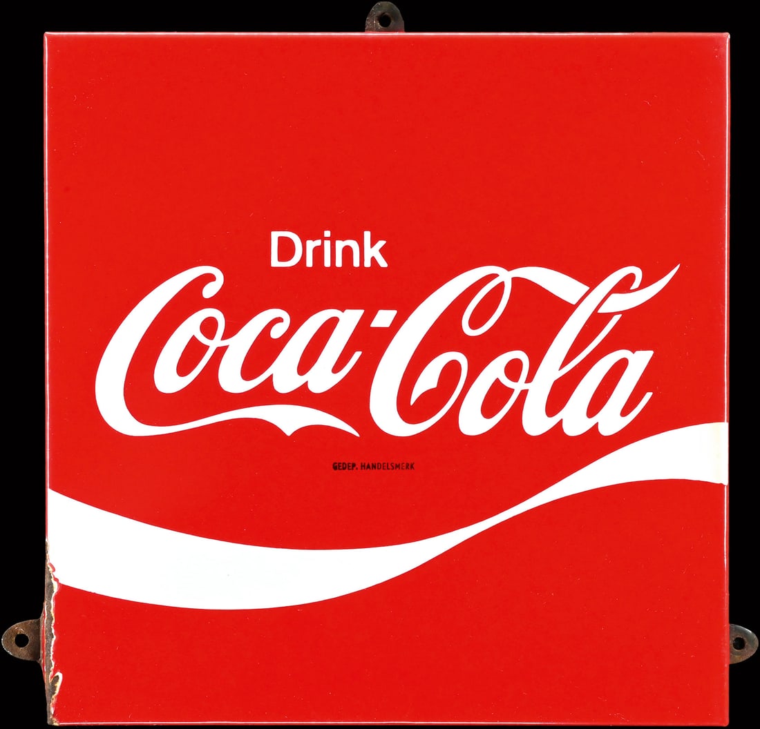 DRINK COCA-COLA | PORCELAIN SIGN | (1-2) (1 of 1)