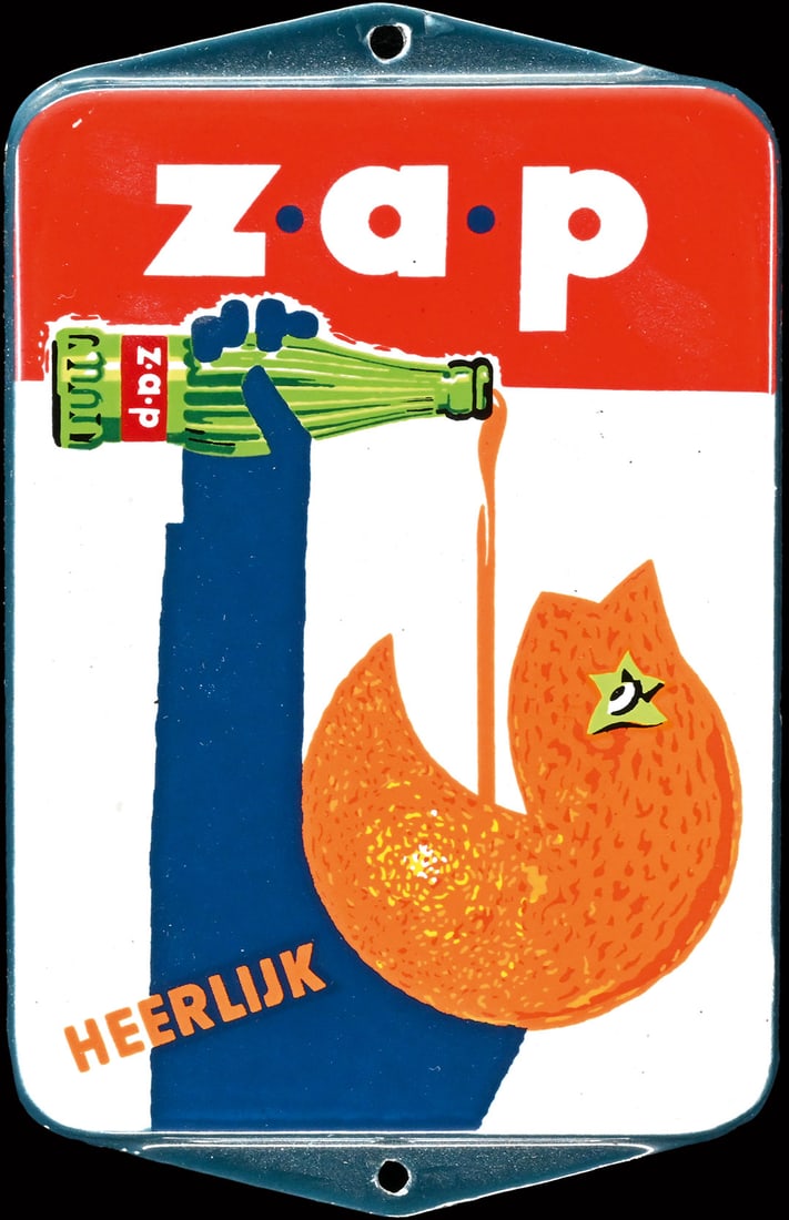 ZAP | PORCELAIN SIGN BY FRANS METTES | (1+) (1 of 5)