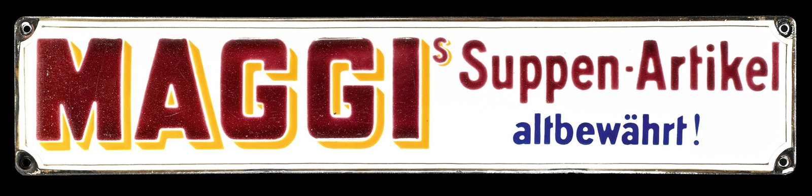 MAGGI'S SUPPEN-ARTIKEL | PORCELAIN SIGN | (1) (1 of 8)