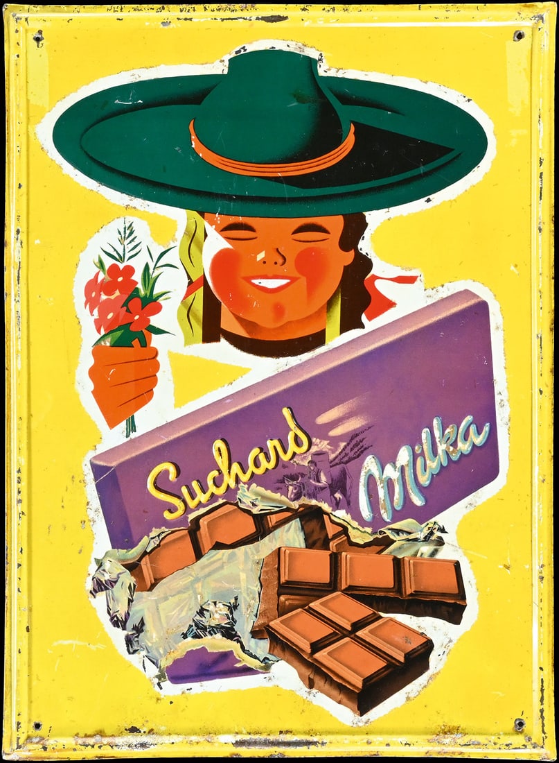 SUCHARD MILKA | RARE TIN SIGN | (2) (1 of 7)