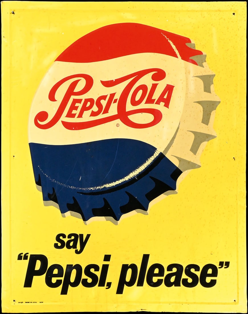 PEPSI-COLA - SAY PEPSI PLEASE | TIN SIGN | (2) (1 of 1)
