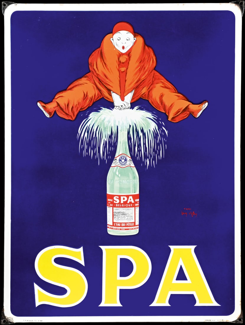 SPA | BIG SIZE PORCELAIN SIGN BY JEAN d'YLEN | (1) (1 of 7)