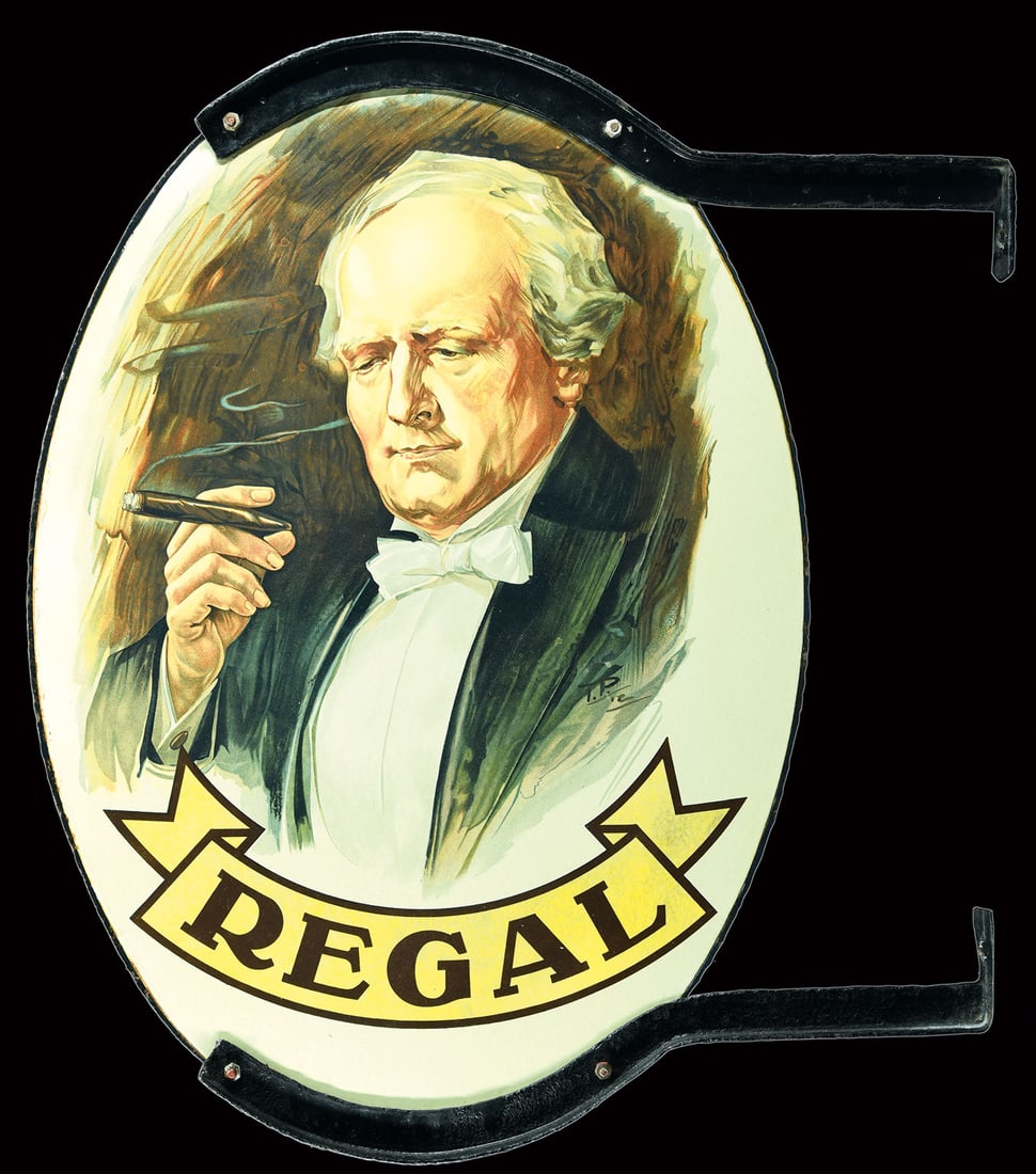 REGAL | PORCELAIN SIGN | DOUBLE SIDED FLANGE | (1) (1 of 11)