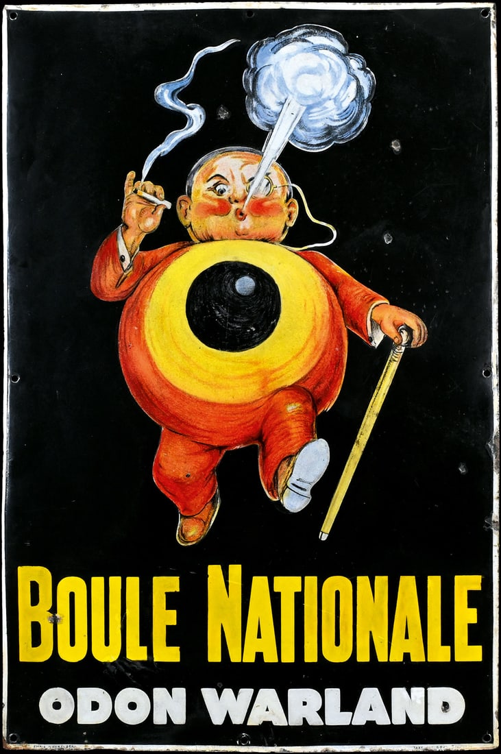 BOULE NATIONALE | SUPER RARE PORCELAIN SIGN | (R) (1 of 2)